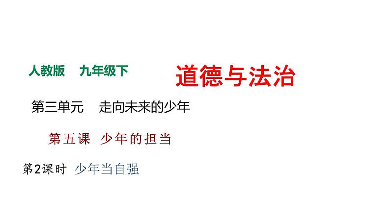 人教部编版九年级下册道德与法治--5.2少年当自强课件 视频素材04