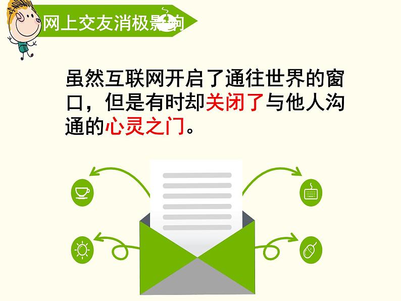 部编版（五四制）道德与法治六年级全一册  网络交往新时空（课件）第8页