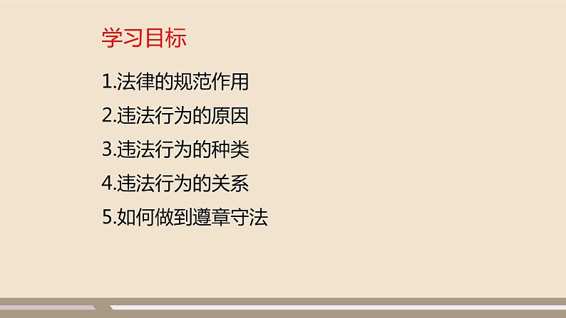 人教部编版道德与法治八年级上册第二单元第五课第一课时   法不可违课件PPT02