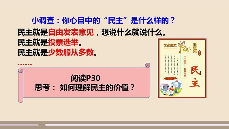 人教部编版道德与法治九年级上册第二单元第三课第一课时  生活在新型民主国家课件PPT04