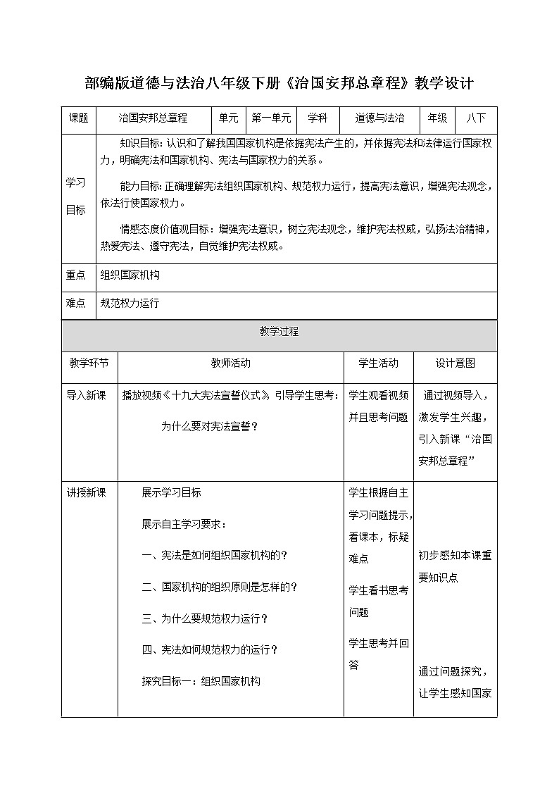 1.2   治国安邦总章程课件＋ 教案 ＋素材 ＋同步检测01