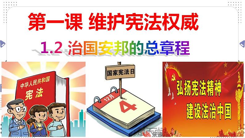 1.2治国安邦的总章程课件-2021-2022学年部编版道德与法治八年级下册 (1)第1页