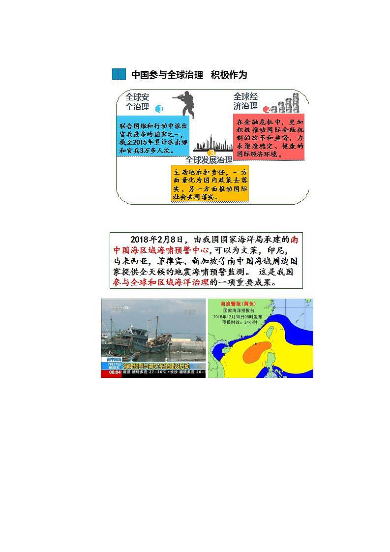 人教版道德与法治九年级下册 ：中国担当 教案第3页