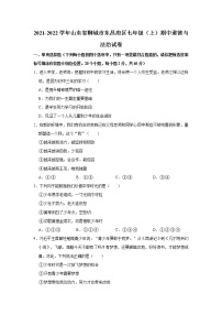 2021-2022学年山东省聊城市东昌府区七年级（上）期中道德与法治试卷   解析版