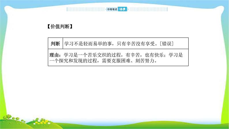 山东省德州市中考道德与法治复习第一-二单元走进新的学习生活和青春的脚步青春的气息课件PPT第6页