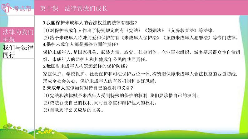 部编版中考道德与法治复习七下第4单元走进法治天地优质课件PPT07