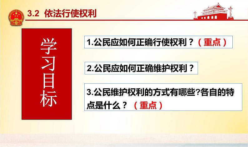 3.2依法行使权利课件2021-2022学年部编版道德与法治八年级下册第3页