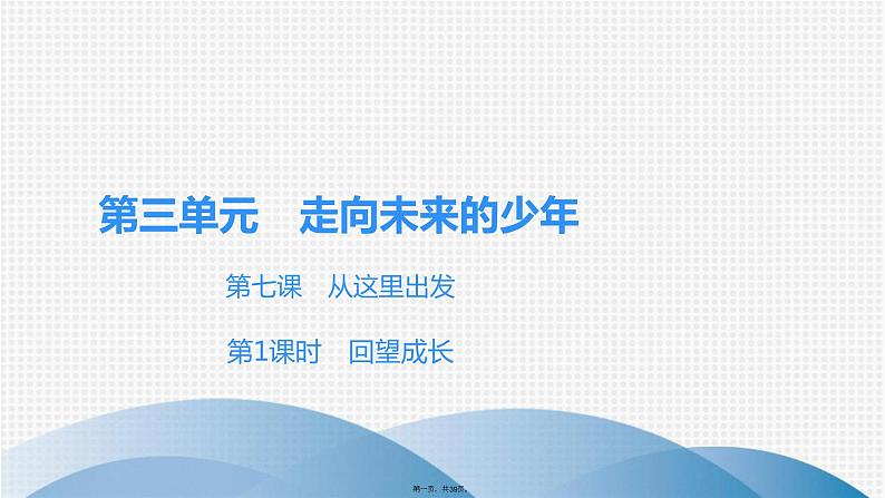 7.1回望成长课件-2021-2022学年部编版道德与法治九年级下册第1页