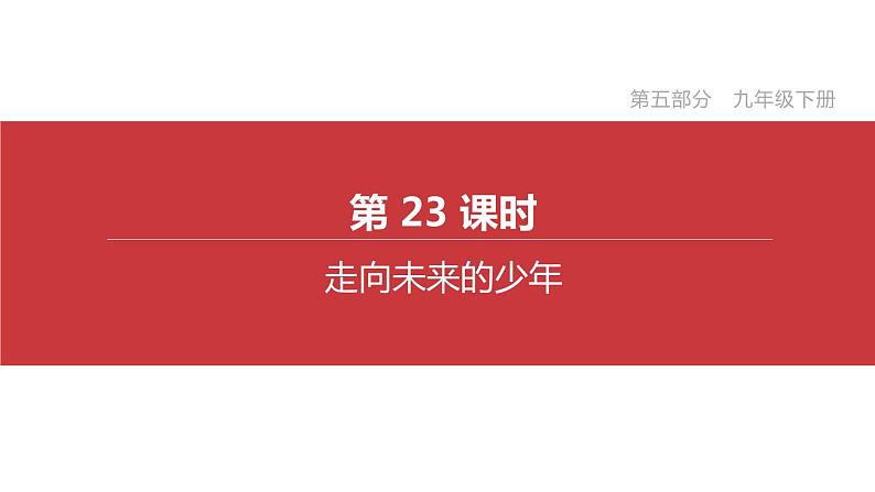 2020年 初中道德与法治 一轮复习 第23课时  走向未来的少年 课件第2页