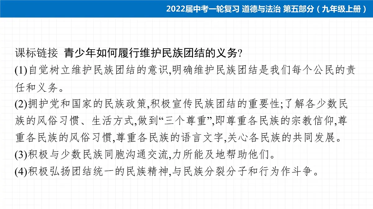 2022届 初中道德与法治 一轮复习 第五部分（九年级上册） 第四单元　和谐与梦想 课件第7页