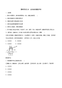 2022届 初中道德与法治 一轮复习 课时23 走向未来的少年 作业