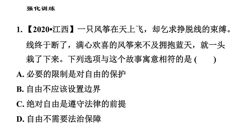 人教版八年级下册道德与法治 第四单元易错专训 习题课件第4页