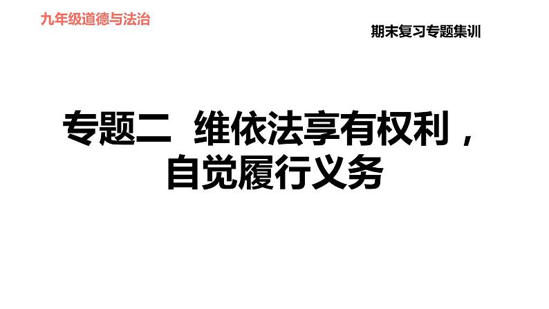 人教版八年级下册道德与法治 期末复习专题 习题课件01