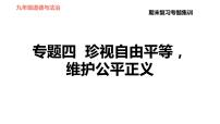 人教版八年级下册道德与法治 期末复习专题 专题四 珍视自由平等，维护公平正义 习题课件