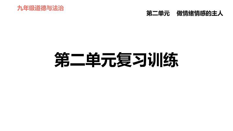 人教版七年级下册道德与法治 第二单元复习训练 习题课件第1页