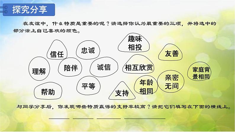 人教部编道德与法制七年级上册5深深浅浅话友谊ppt课件03