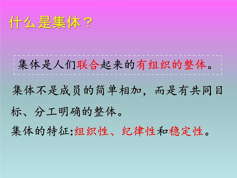 6.1 集体生活邀请我 课件-2020-2021学年初中道德与法治人教版七年级下册（共22张）第6页