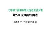 9.1 生活需要法律 课件-2020-2021学年初中道德与法治人教版七年级下册（共17张）