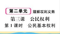 初中人教部编版第二单元 理解权利义务第三课 公民权利公民基本权利作业课件ppt