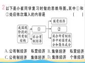 玉林专版八年级道德与法治下册第三单元人民当家作主第五课我国的政治和经济制度第1框基本经济制度作业课件新人教版