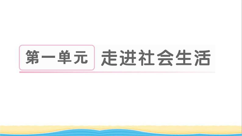 八年级道德与法治上册第一单元走进社会生活第一课丰富的社会生活第1框我与社会作业课件新人教版201