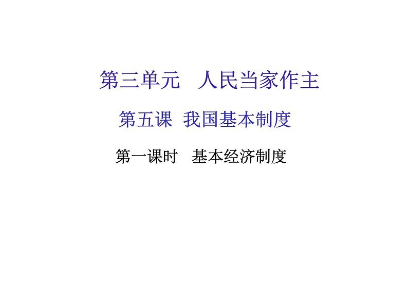 八年级道德与法治下册课后部编本作业课件：第五课第一课时-基本经济制度(共13张PPT)02