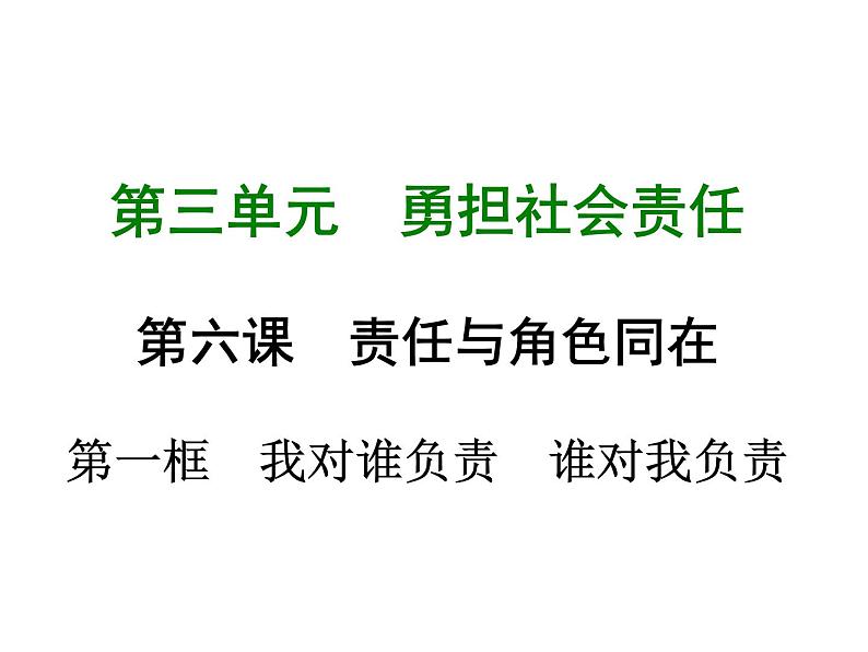 八年级上册道法第六课第一框我对谁负责谁对我负责(18张)ppt课件02