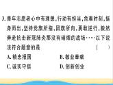 九年级道德与法治下册第三单元走向未来的少年热点专题作业课件新人教版