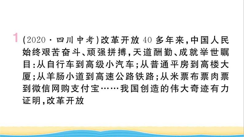 安徽专版九年级道德与法治下册精题汇编踏上强国之路作业课件新人教版02