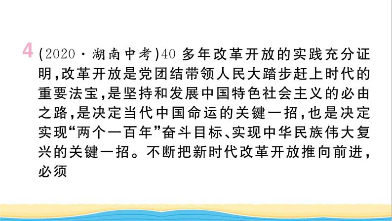 安徽专版九年级道德与法治下册精题汇编踏上强国之路作业课件新人教版08