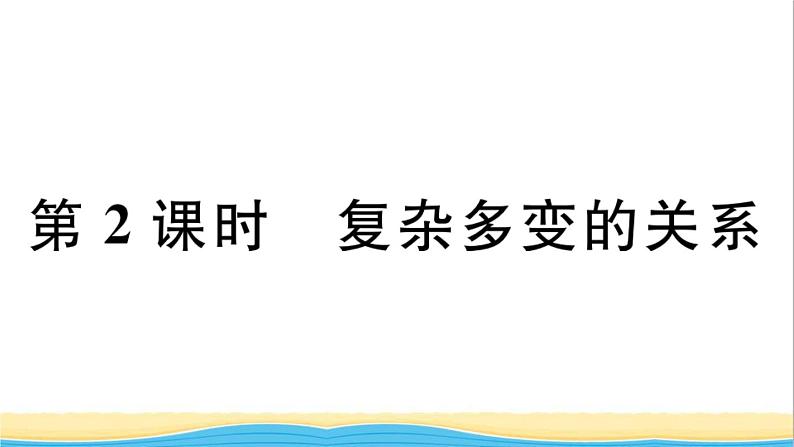 安徽专版九年级道德与法治下册第一单元我们共同的世界第一课同住地球村第2框复杂多变的关系作业课件新人教版第1页