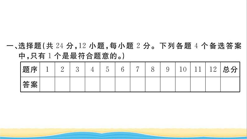 安徽专版九年级道德与法治下册综合检测四作业课件新人教版第2页