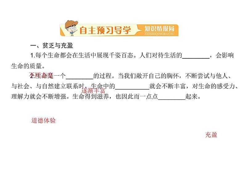 部编版七年级道德与法治上册课件：第十课 第二框  活出生命的精彩 （共23张ppt）02