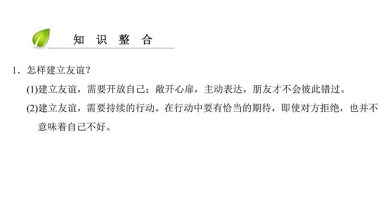 部编版七年级上册道德与法治第二单元 友谊的天空第五课 交友的智慧 5.1 让友谊之树常青习题课件06