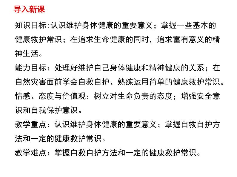 部编版七年级上册道德与法治第四单元 生命的思考第九课 珍视生命 9.1《守护生命》教学课件03