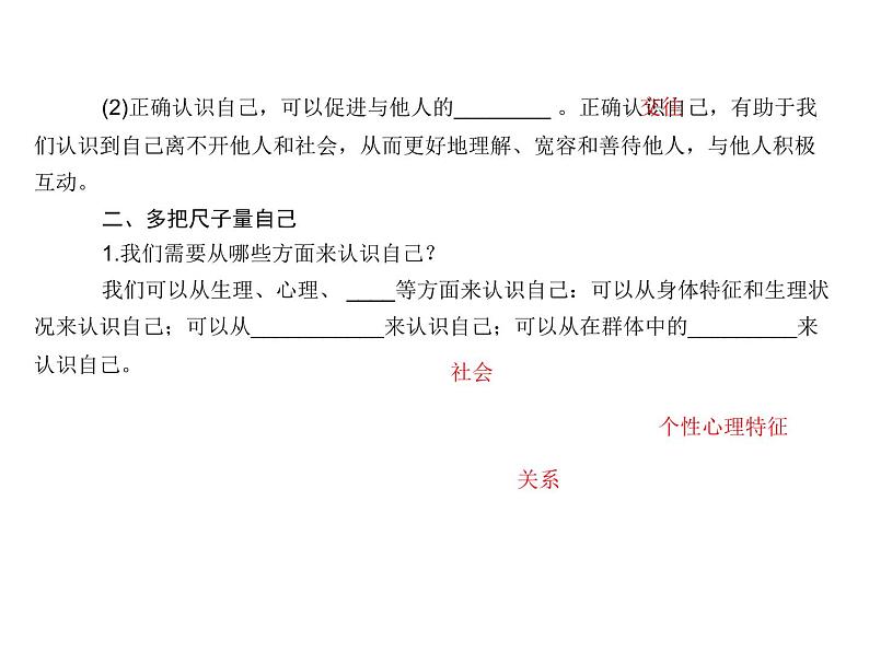 部编版七年级道德与法治上册课件：第三课 第一框  认识自己 （共20张ppt）03