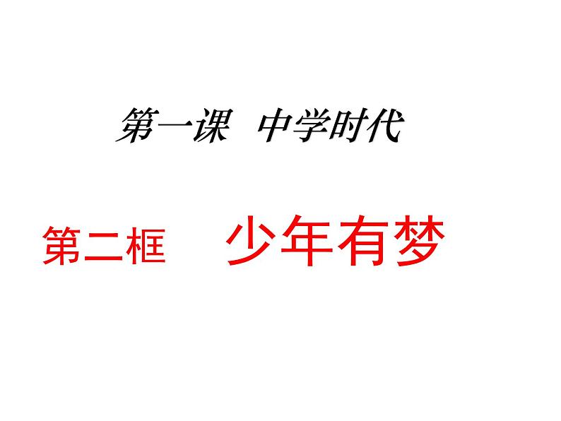 人教版《道德与法制》七年级上册课件：1.2 少年有梦（共21张ppt）01