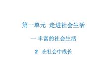 初中政治 (道德与法治)人教部编版八年级上册在社会中成长课文配套ppt课件