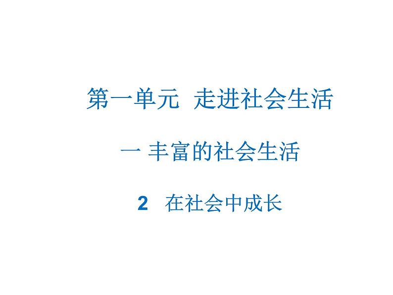 部编版道德与法治八年级上册 1.2 在社会中成长 课件（15张ppt）01