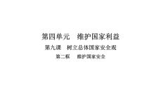 2021学年第四单元 维护国家利益第九课 树立总体国家安全观维护国家安全课文课件ppt