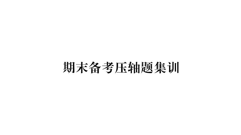 （新部编版）八年级道德与法治上册：期末备考压轴题集训 （共24张PPT）01