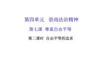 初中政治 (道德与法治)人教部编版八年级下册自由平等的追求作业课件ppt