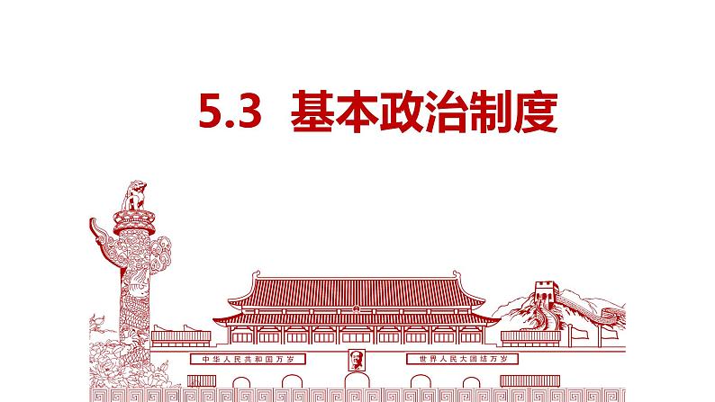 部编版道德与法治八年级下册 5.3基本政治制度 课件 （18张幻灯片）01