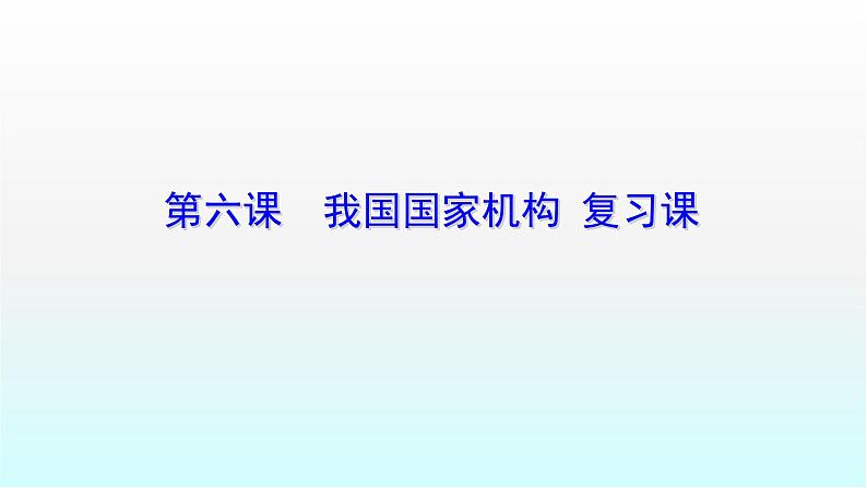 部编版道德与法治八年级下册 第六课 我国国家机构 复习课件（14张PPT）01