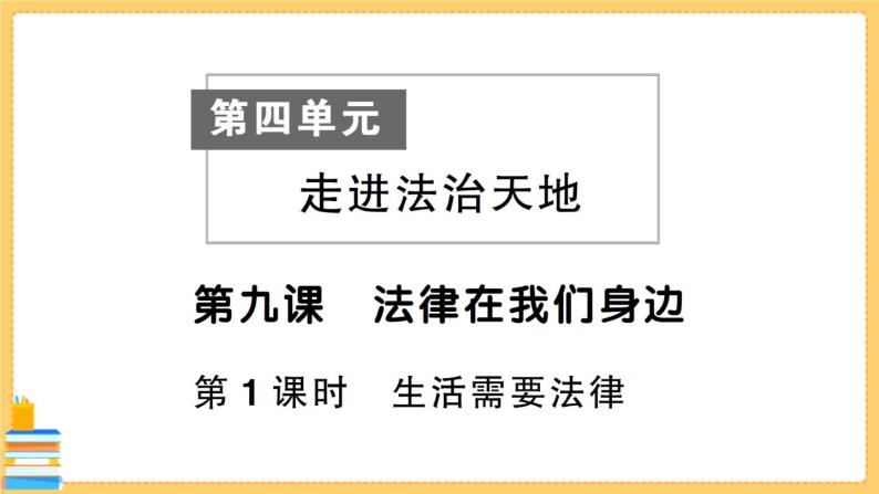 道德与法治七年级下册4.9.1 生活需要法律 习题课件PPT01