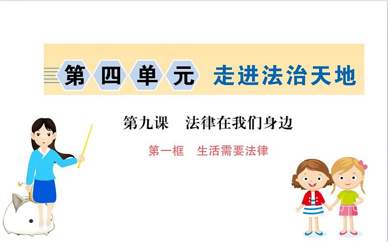 人教版道德与法治七年级下册 《生活需要法律》课件演练第1页
