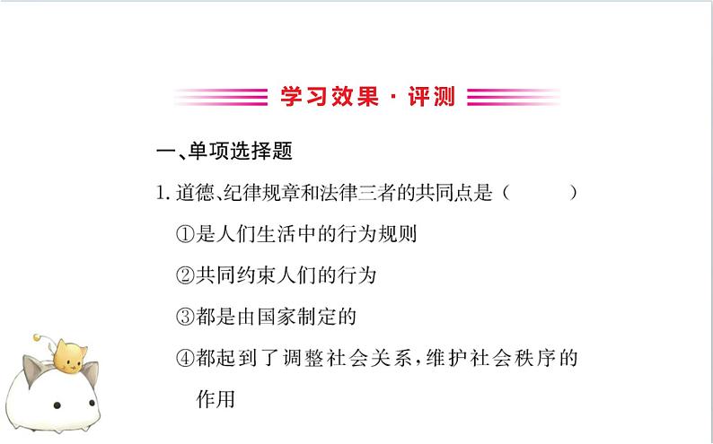 人教版道德与法治七年级下册《法律保障生活》课件演练第2页