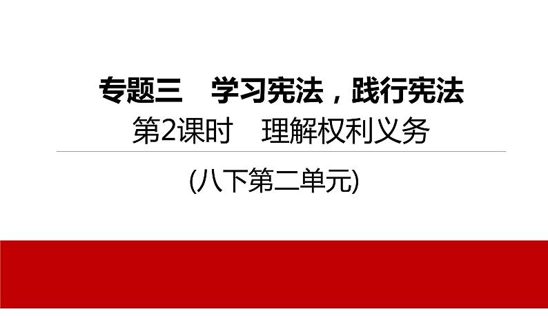 2022年河北中考道德与法治一轮复习课件：专题三 第2课时　理解权利义务01