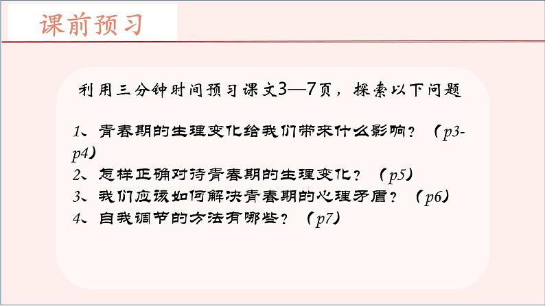 2021-2022学年统编版七年级下册1.1悄悄变化的我 课件第5页