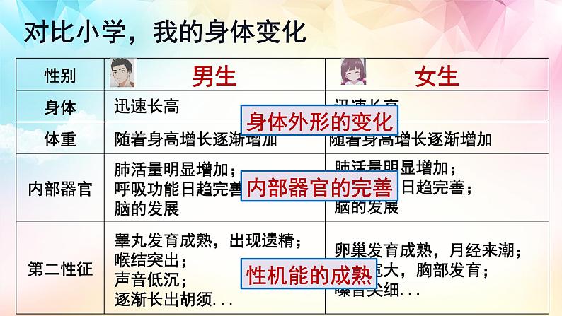 2021-2022学年统编版七年级下册1.1悄悄变化的我 课件第5页